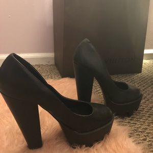 Sexy Over the Top Platform Block Heels